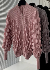 Lightweight 3D Bubble Plissé Jacket