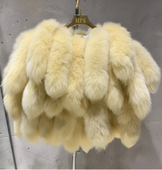 Couture Fox Fur Tail Cape