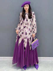 Victoria Iconic Purple Chiffon Dress
