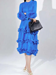 Luxury Plissé Pleated Cocktail Dress