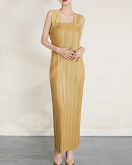 Luxury Pleated Shawl Dress