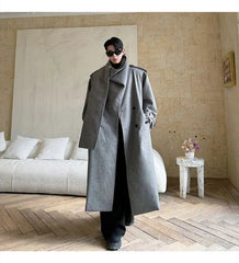 Men's Luxurious Oversized Long Wool Coat