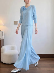 Luxury Plissé Palazzo Pants