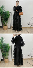 Truly Plissé Ruffle Dress