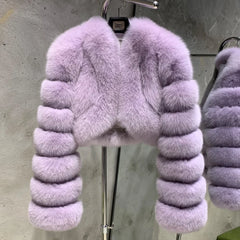 Luxury Women's Fur Cropped Jacket