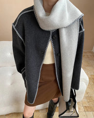 Luxury Wool-Blend Jacket & Scarf
