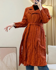 Luxury Pleated Trench Coat