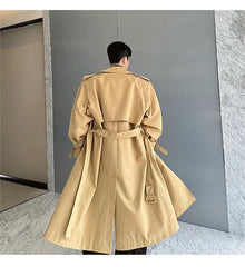 Men's Shoulder Padded Oversized Trench Coat | Luxury Streetwear