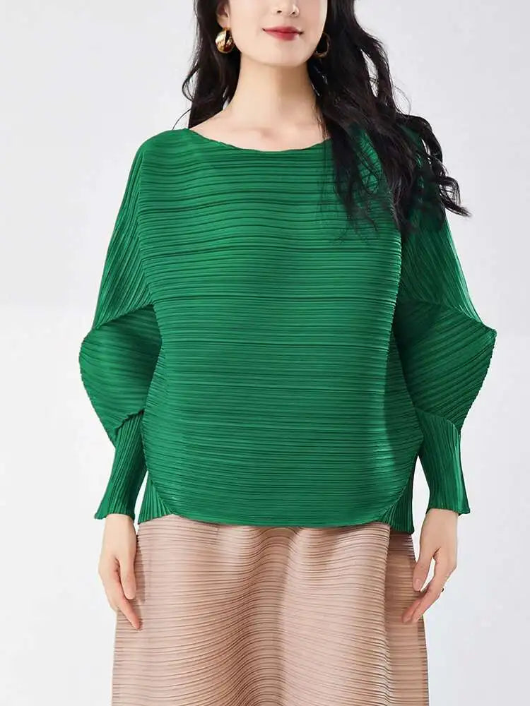Relaxed Japanese Pleated Blouse