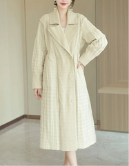 Luxury Plissé Cotton Padded Coat