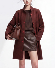 Luxury Pleated Blouse Cardigan