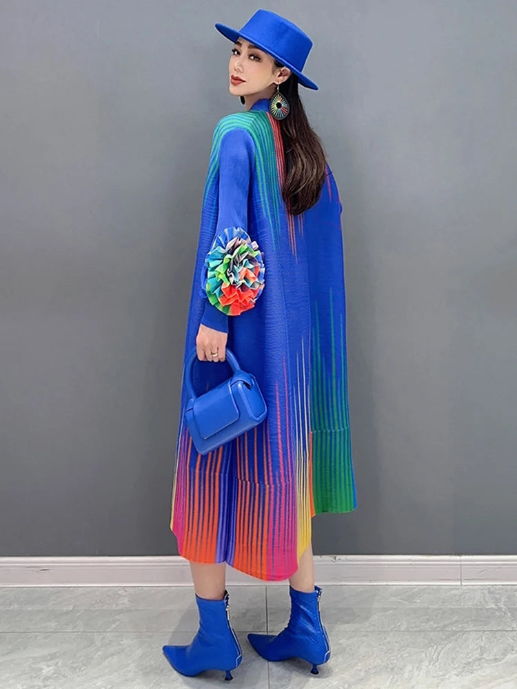 HEYFANCYSTYLE 3D Flower Sleeves Knit Dress