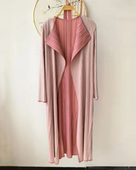 Luxury Pleated Longline Coat