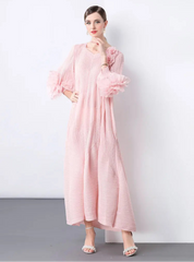 Luxury Plissé Caftan Dress