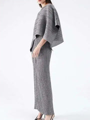 Luxury Modest Pleated Dress & Cape