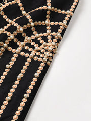 Luxe Pearl-Embellished Blazer