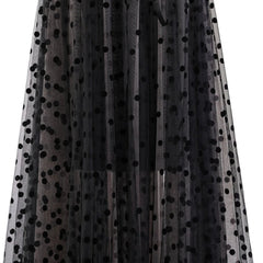 High-Waisted Polka Dot Tulle Skirt