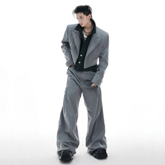 Men's Pinstripe Double-Layered Suit
