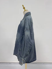 Women's Luxury Oversized Denim Blouse