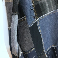 Men's Authentic Denim Patchwork Jacket Coat