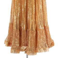 Glimmer Sequin Ruffled Skirt