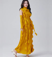 Truly Plissé Ruffle Sleeveless Dress