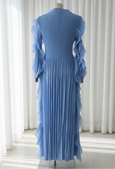 Luxurious Plissé Ruffles Dress