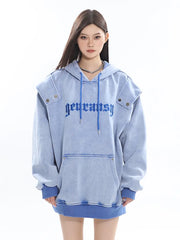 Effortlessly Embroidered Oversized Hoodie for Her