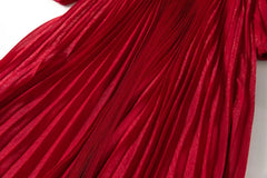 Couture Pleated Cape Dress