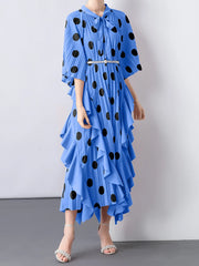 Everyday Plissé Polka Dot Dress