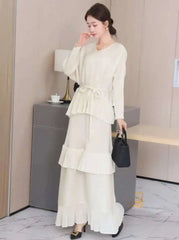 Luxury Maxi Pleated Dress