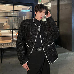 Men's Luxury Sequin Tweed Jacket