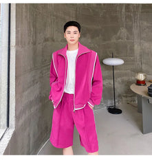 Men's Japanese Streetwear Sweatsuit 2-Piece Set