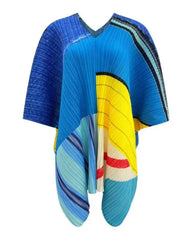 Geometric Pleated Tunic Top