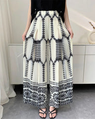 Luxury Dressy Plissé Palazzo Pants