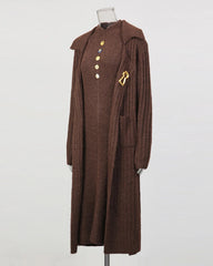 Luxe Wool-Blend Knit Dress Set