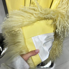 Sheepskin Suede Mongolian Fur Coat