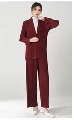 Luxury Plissé Blazer & Trousers