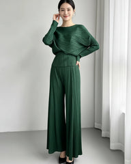 Couture Wide-Leg Plisse Set