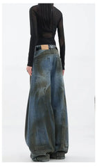 Women's Upside Down Oversized Baggy Jeans