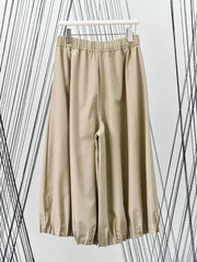 HEYFANCYSTYLE Pleated High Elastic Waist Pants