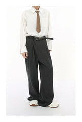 Men's Casual Blazer and Baggy Trousers 2-Piece Set