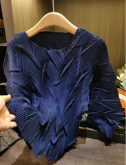 Sculptural Pleated Crinkle Top