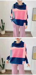 Luxury Pleats Turtleneck Top