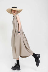 Luxury Oversized Sleeveless Shirt Dress