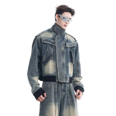 Men's Luxury Denim Jacket & Baggy Jeans Set