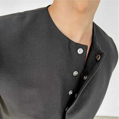 Men's Vest & Wide-Leg Pantsuit Set