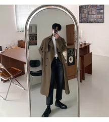 Luxe Men's Japanese Oversized Trench Coat