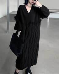 Premium 3D Cable Knit Dress