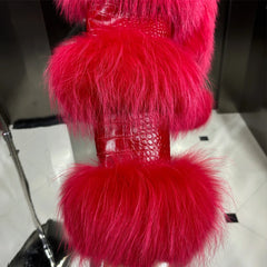 Luxury Fox Fur Cropped Coat